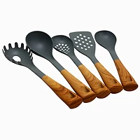 Oster Everwood Nylon & Wood Inspired Handles Kitchen Tool Set, 5ct.