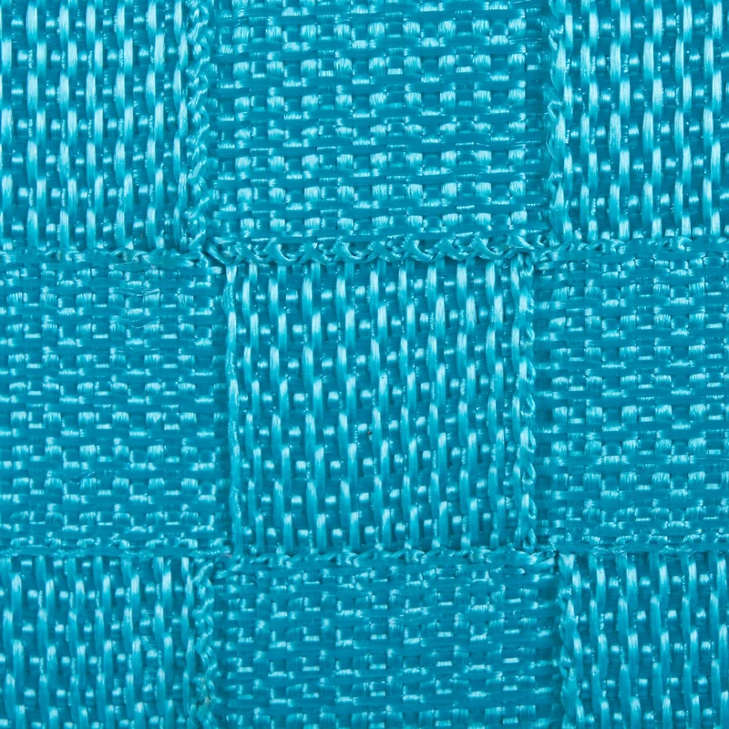 Teal Nylon Trapezoid Basket Weave Bin Set