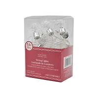 12ct. Warm White LED Clear G30 Ball String Lights on Silver Wire by Ashland®