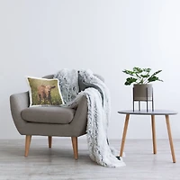 Stupell Industries Baby Calf Cow Farm Flower Meadow Throw Pillow, 18" x 18"