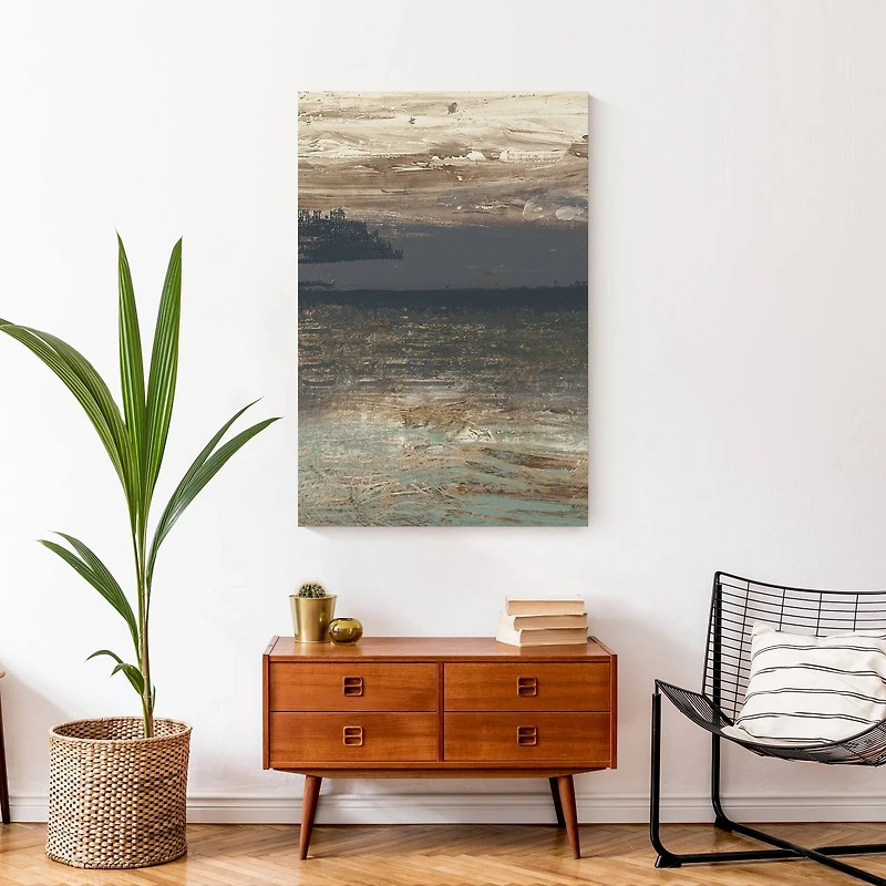 Ominous Abstract Seascape 24" x 36" Canvas Wall Art