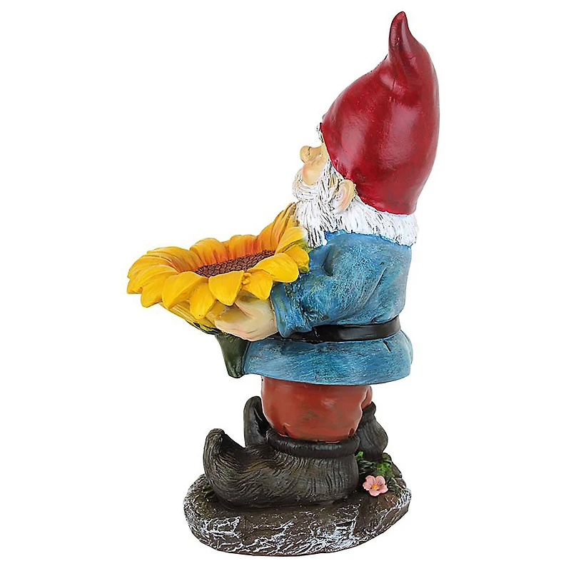 Design Toscano 11.5" Sunflower Sammy the Garden Gnome Statue