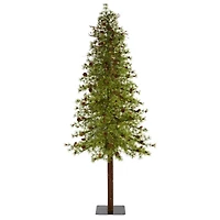 9ft. Pre-Lit Wyoming Alpine & Pinecone Artificial Christmas Tree, Clear LED Lights