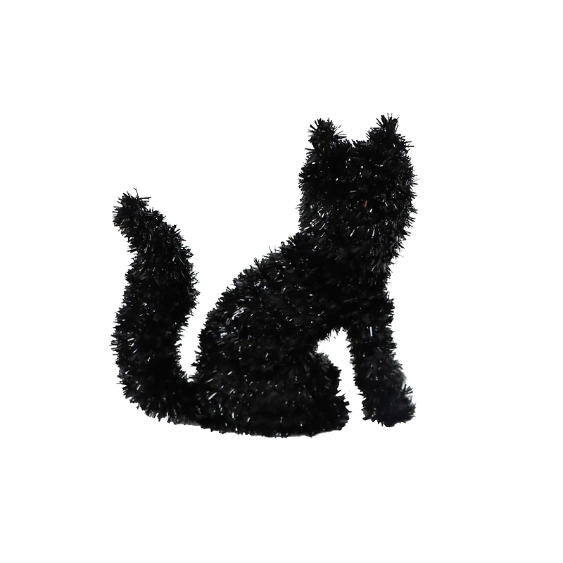 6" Black Cat Halloween Tinsel Accent by Ashland®