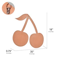 American Art Decor Tipsy Cherries Wall Plaque - 20" x 18" x 8.75"