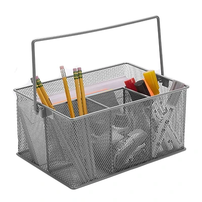 Mind Reader Metal Mesh Storage Basket with Handle