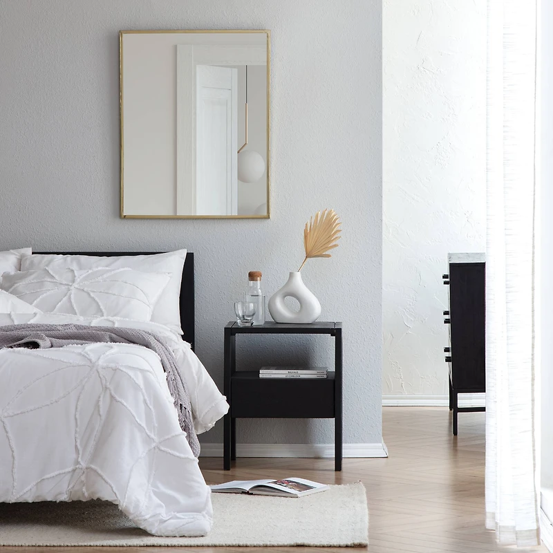 Habitat Laia 30" Golden Rectangular Wall Mirror