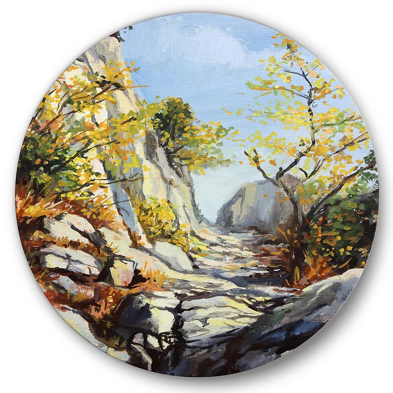 Designart - Marble Path In Autumn