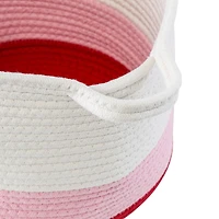 Honey Can Do Red & White Ombré Nesting Cotton Rope Storage Basket Set