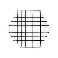 7.5" Grid Hexagon Paper Plates by Celebrate It