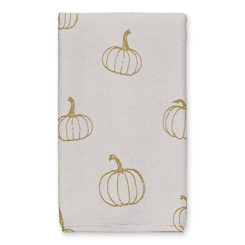 Give Thanks Mustard Pumpkin Tea Towel Set