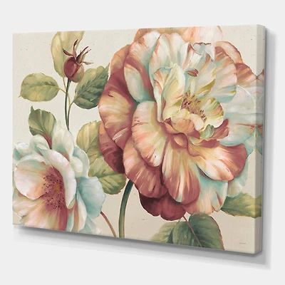 Designart - Romantic Dark Rose Blossing Flowers