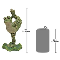 Design Toscano 9" Leg Up Boogie Down, Dancing Frog Statue