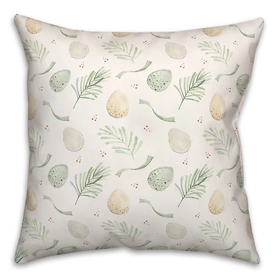 Easter Eggs Ribbons Pillow 2 18" x 18" Throw Pillow