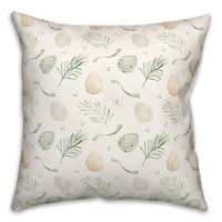 Easter Eggs Ribbons Pillow 2 18" x 18" Throw Pillow
