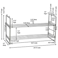 Household Essentials Stackable 2-Tier Metal Shoe Rack