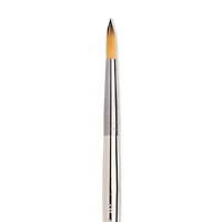 Zen® Series 73 Synthetic All Media Short Handle Round Brush, Size 8