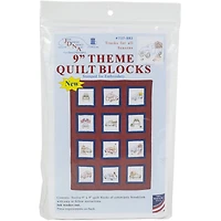 Jack Dempsey Trucks for all Seasons Themed Stamped White Quilt Blocks