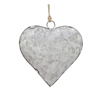 Gray Metal Hearts Rustic Windchime Set
