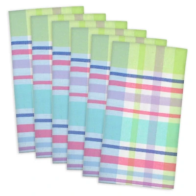 DII® Spring Plaid Cloth Dinner Napkins, 6ct.