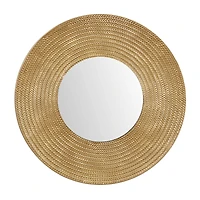 36" Gold Metal Contemporary Wall Mirror