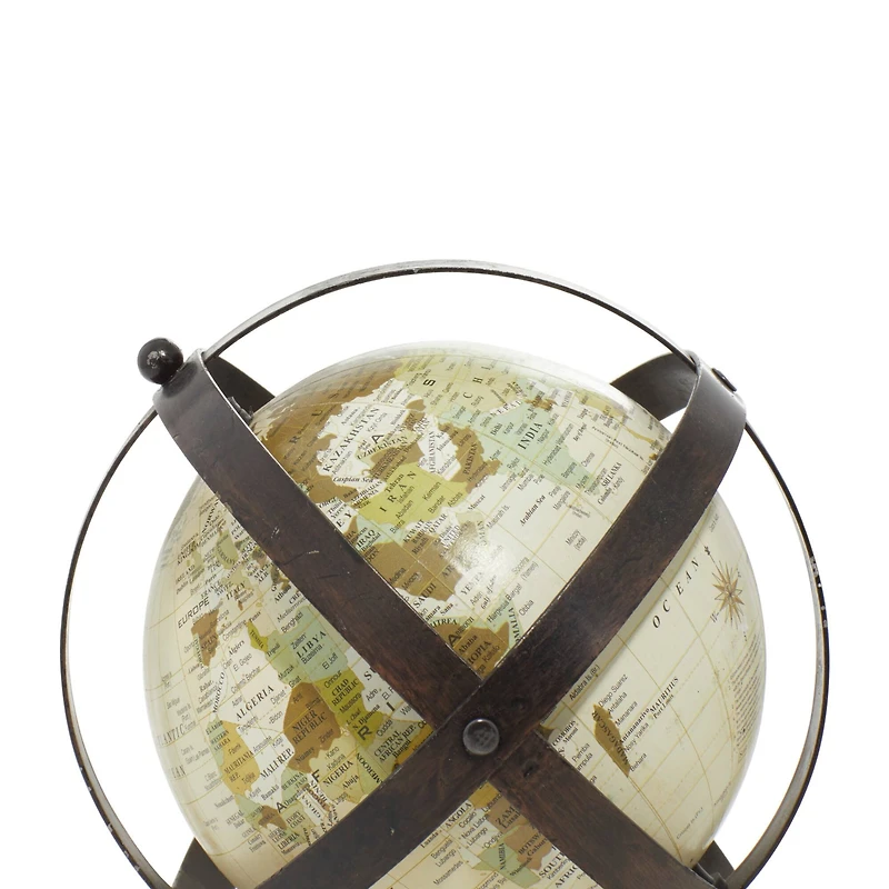 12" Brown Aluminum Industrial Globe
