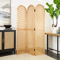 6ft. Brown Wood Room Divider Screen
