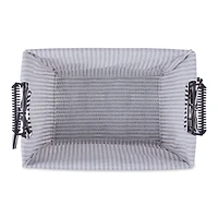 DII® Black & White Ticking Stripe Lined Basket Set