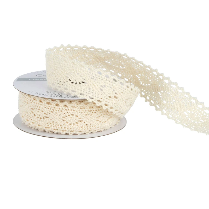 12 Pack: 1" x 2yd. Lace Trim Ribbon by Celebrate It®