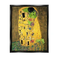 Stupell Industries Funny Classic Klimt Aliens Framed Floater Canvas Wall Art
