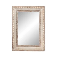 43" Brown Farmhouse Metal Wall Mirror