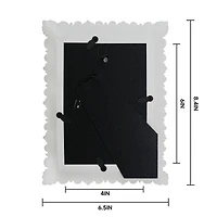 Just Jane 4" x 6" White & Gold Lace Frame by Studio Décor®