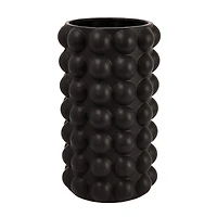 Hello Honey® Black Modern Stoneware Raised Dot Vase