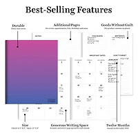 TF Publishing Medium 2024 Pink & Periwinkle Monthly Planner