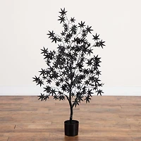 4ft. Artificial Halloween Eerie Black Maple Tree