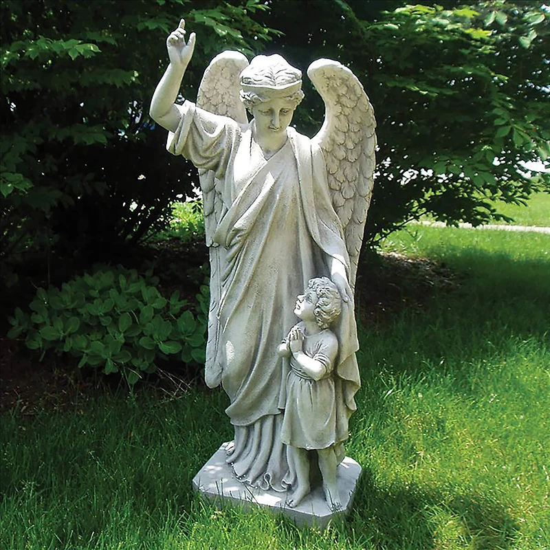 Design Toscano® 3ft. Guardian Angel Child's Prayer Garden Statue