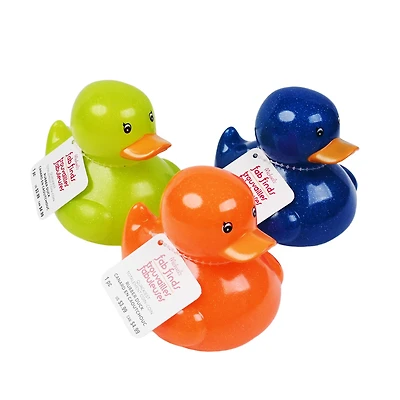 Assorted 4" Jelly Glitter Rubber Duck, 1pc. by Fab Finds