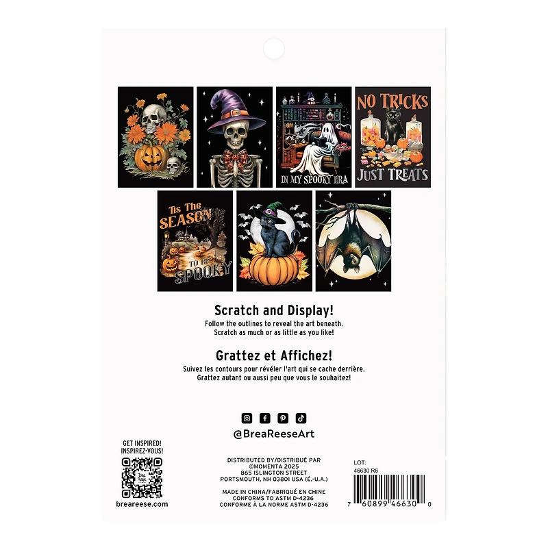Brea Reese™ 6" x 8" Spooky Season Scratch Art Paper Pad