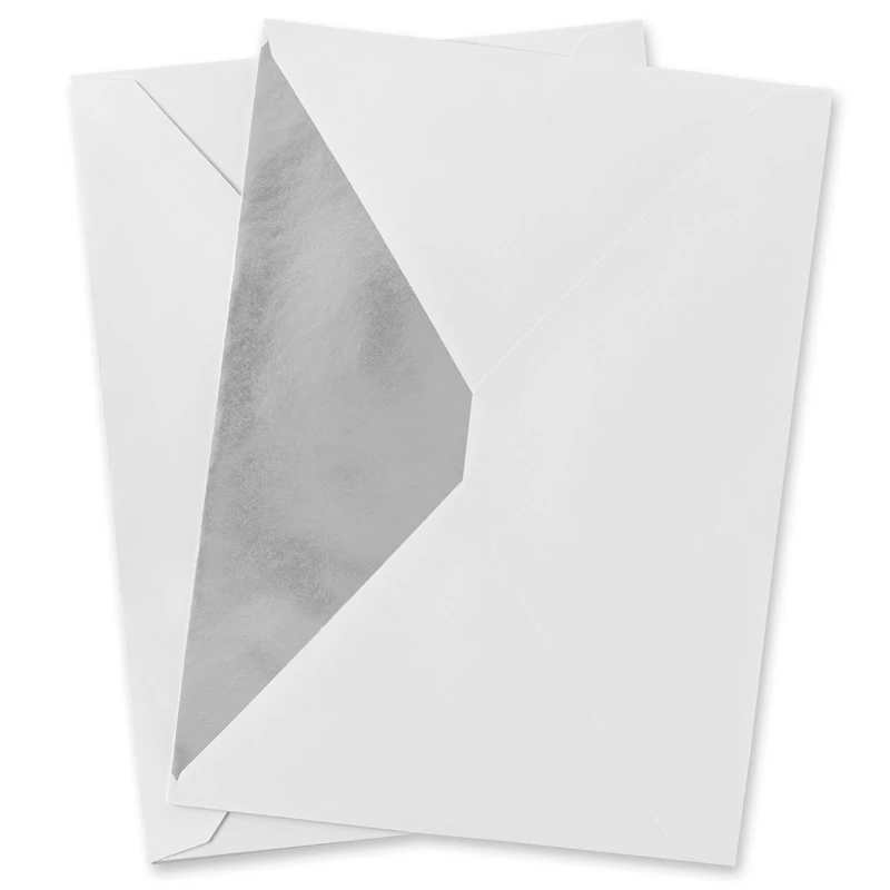 5.25" x 7.25" Silver Foil Lined Envelopes by Recollections™, 10ct.