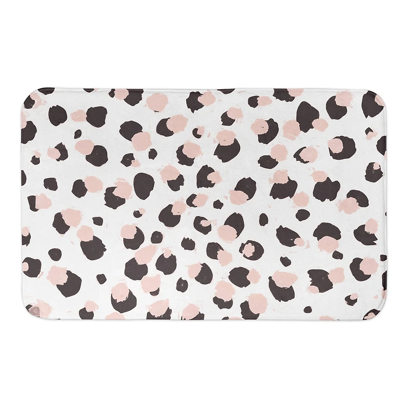 Cheetah Blush & Black Bath Mat