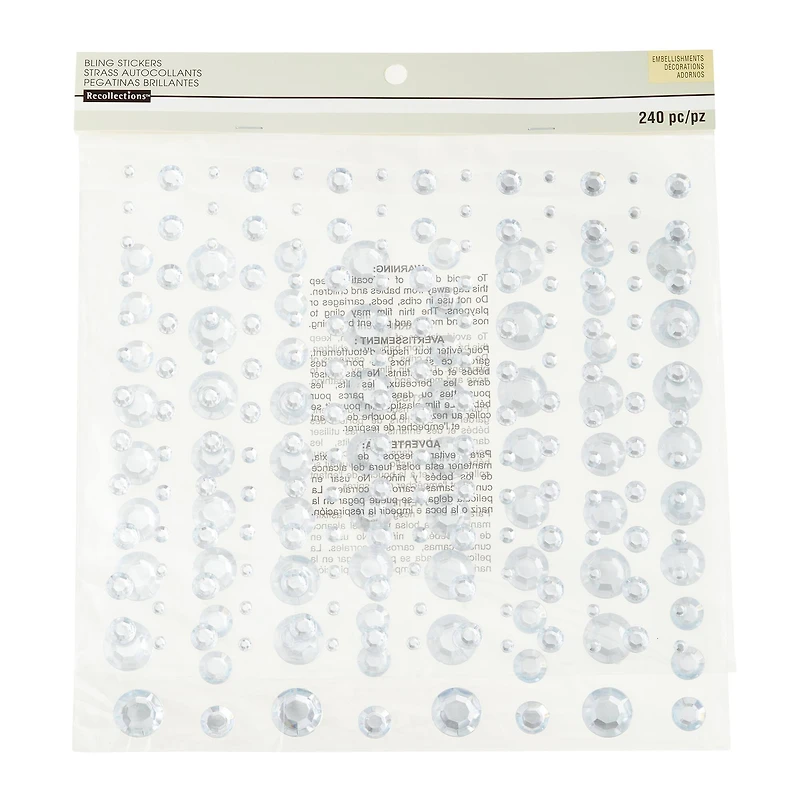 12 Pack: Clear Adhesive Rhinestone Value Pack By Recollections™