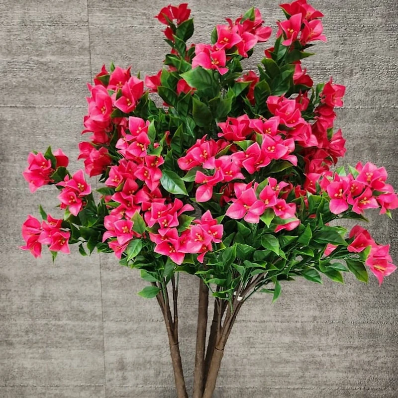 GreenSmart Dekor 4ft. Artificial Bougainvillea Plant in Black Pot 
