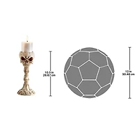 Design Toscano Skullduggery Skull & Sculptural Candlestick