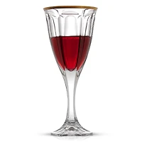 JoyJolt® 8oz. Gold Rimmed Windsor Crystal Red Wine Glasses, 2ct.
