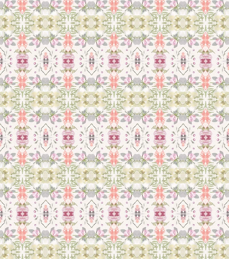 Suzanne Nicoll Mirrored Geometric Cotton Fabric