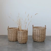 Hello Honey® Natural Woven Rattan Storage Basket Set