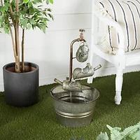 28" Gray Iron Farmhouse Fountain