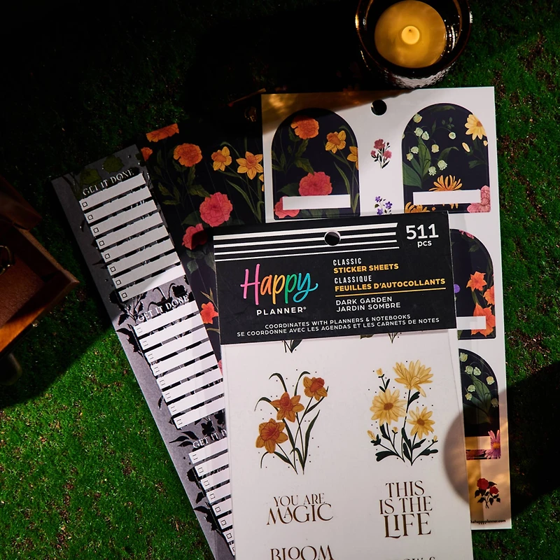 The Classic Happy Planner® Dark Garden Sticker Book