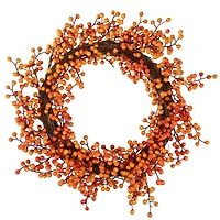 18" Red & Orange Berries Artificial Fall Harvest Twig Wreath