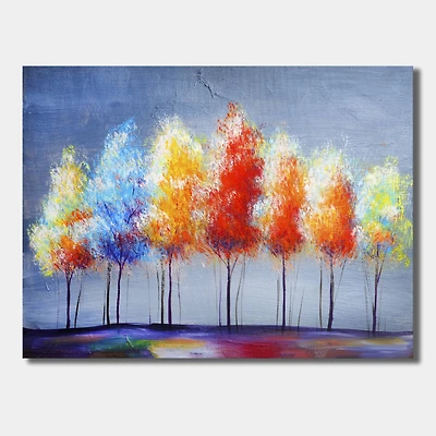 Designart - Autumn Colored Forest Treescape XXXI